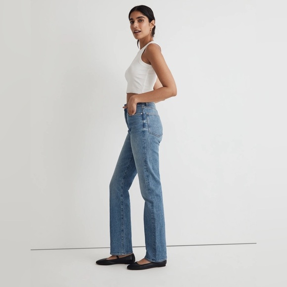 Madewell The Petite '90s Straight Jean in Enmore Wash Sz 32P - Picture 3 of 16